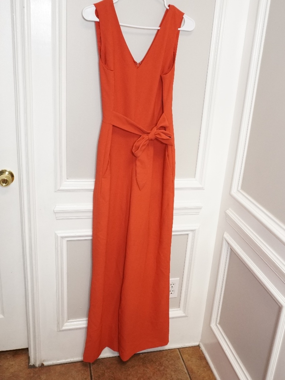 Antonio Melani Sleeveless V-Neck Wide-Leg Crop Jumpsuit, Size 8
